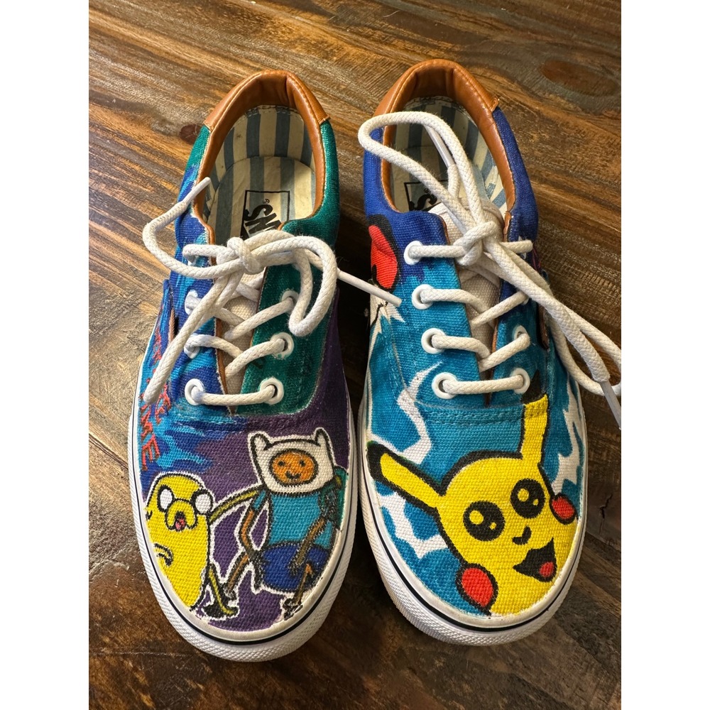 RARE Vans Era Custom Anime Pokemon Adventure‎ Time  Mens 6.5 or Woman's 7.5